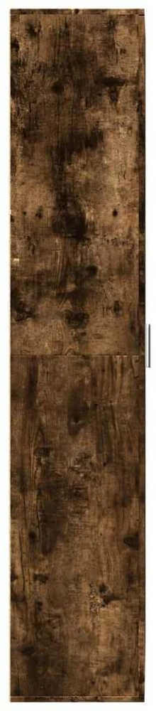 Komoda, dūminio ąžuolo spalvos, 70x35x180cm, apdirbta mediena