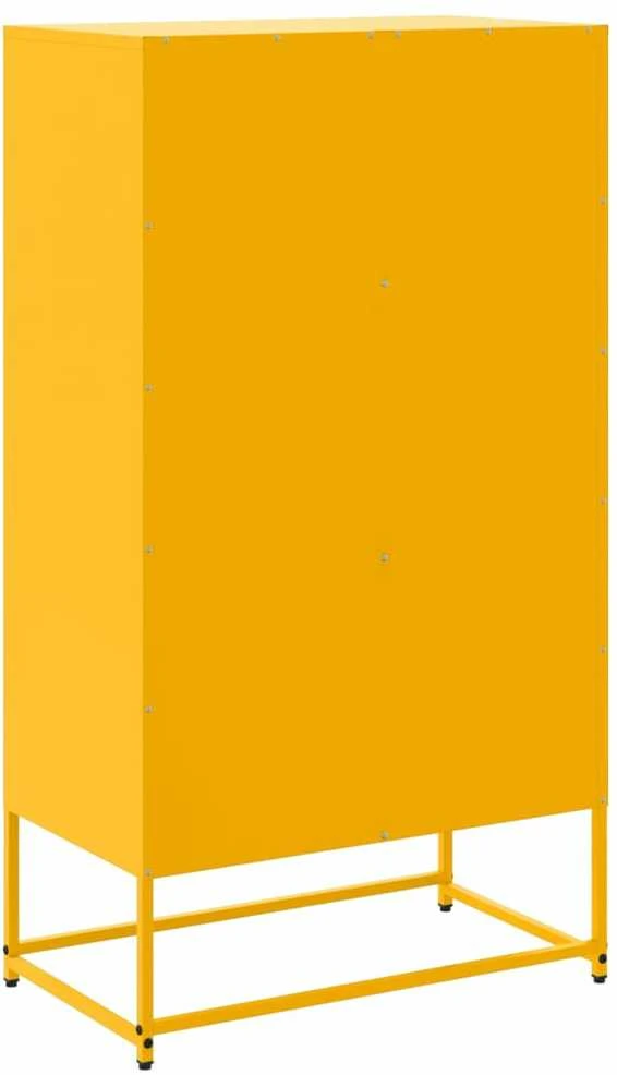 Komoda, garstyčių geltona, 68,5x38,5x123,5cm, plienas