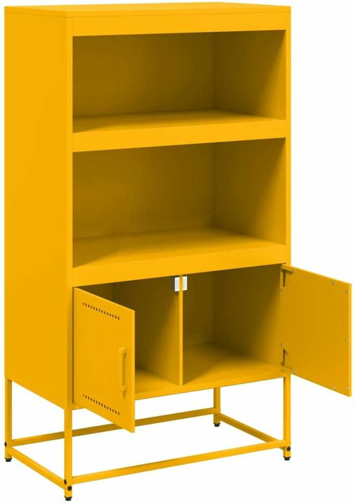 Komoda, garstyčių geltona, 68,5x38,5x123,5cm, plienas