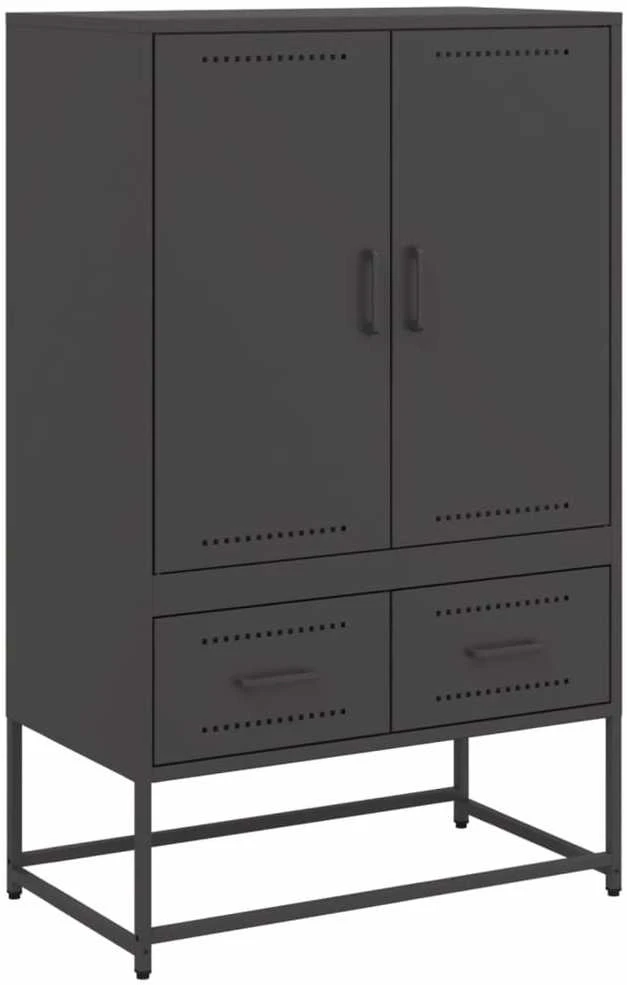 Komoda, juodos, 68x39x111,5 cm, plienas