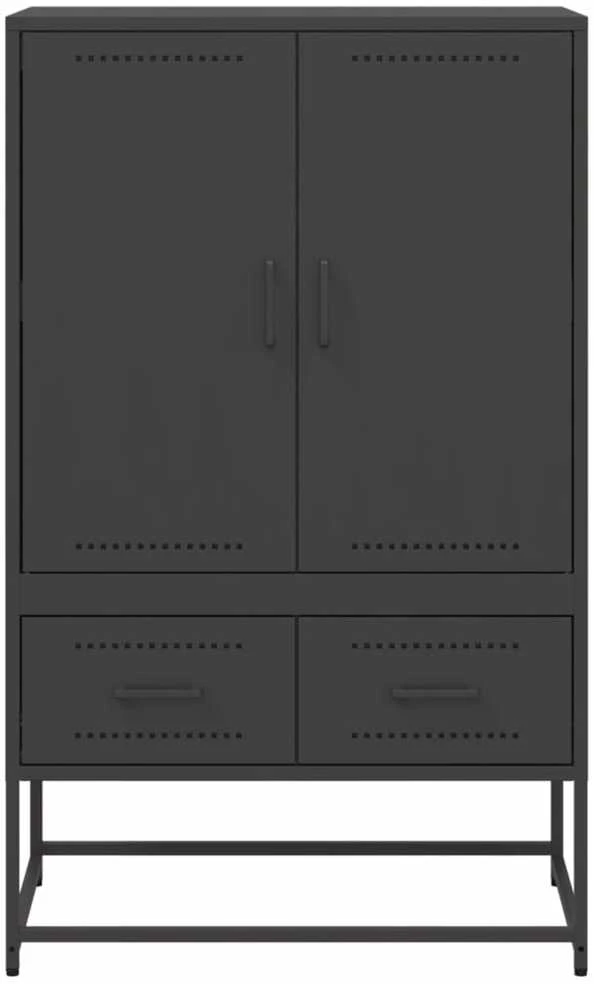 Komoda, juodos, 68x39x111,5 cm, plienas