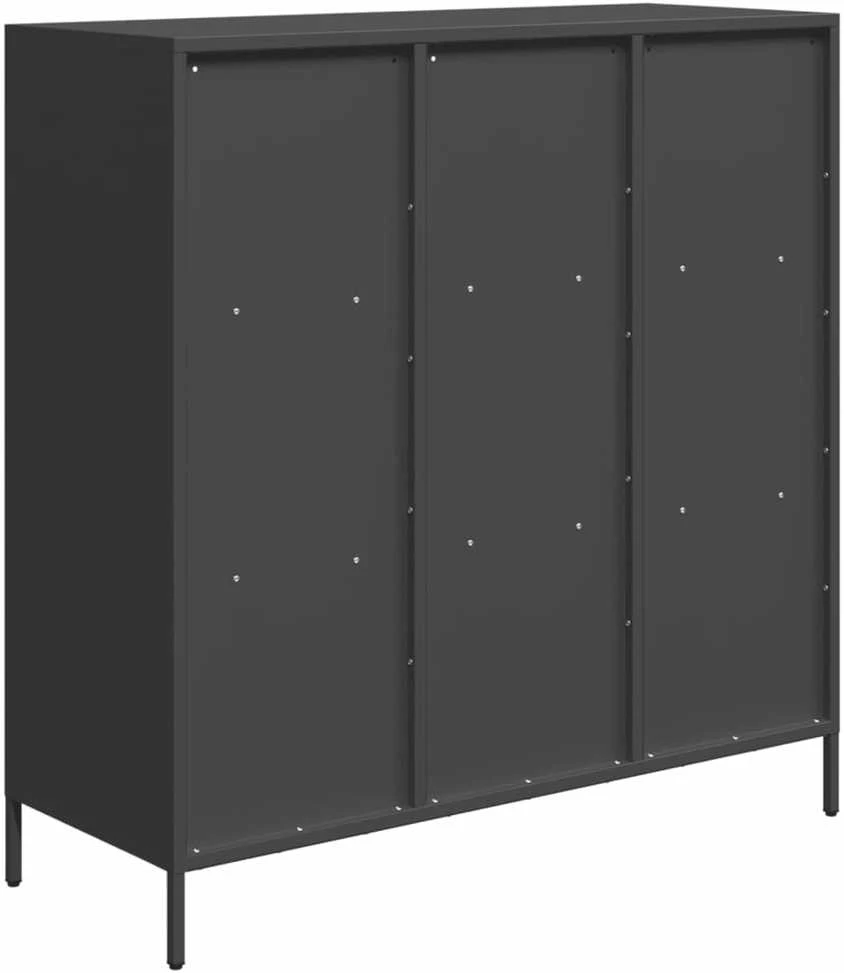 Komoda, juodos spalvos, 101,5x39x103,5cm, plienas