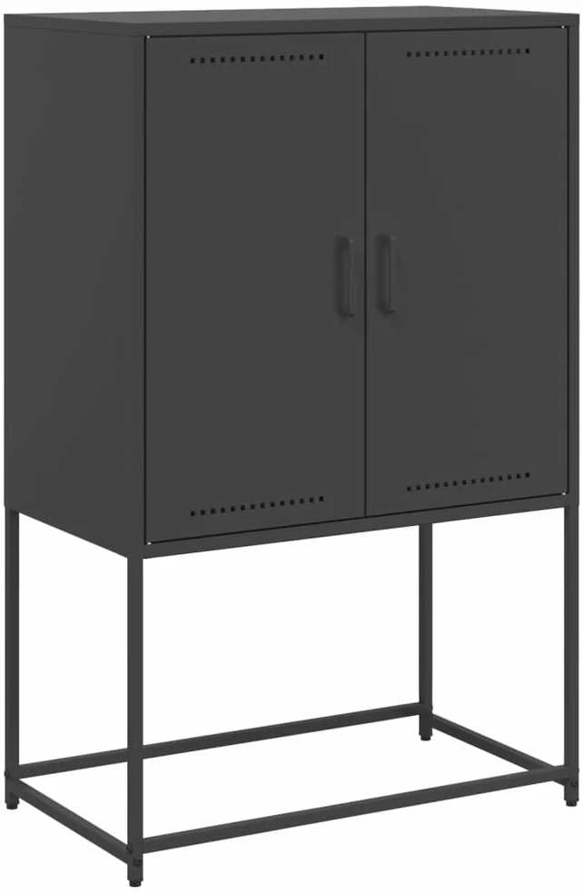 Komoda, juodos spalvos, 68,5x38,5x107cm, plienas