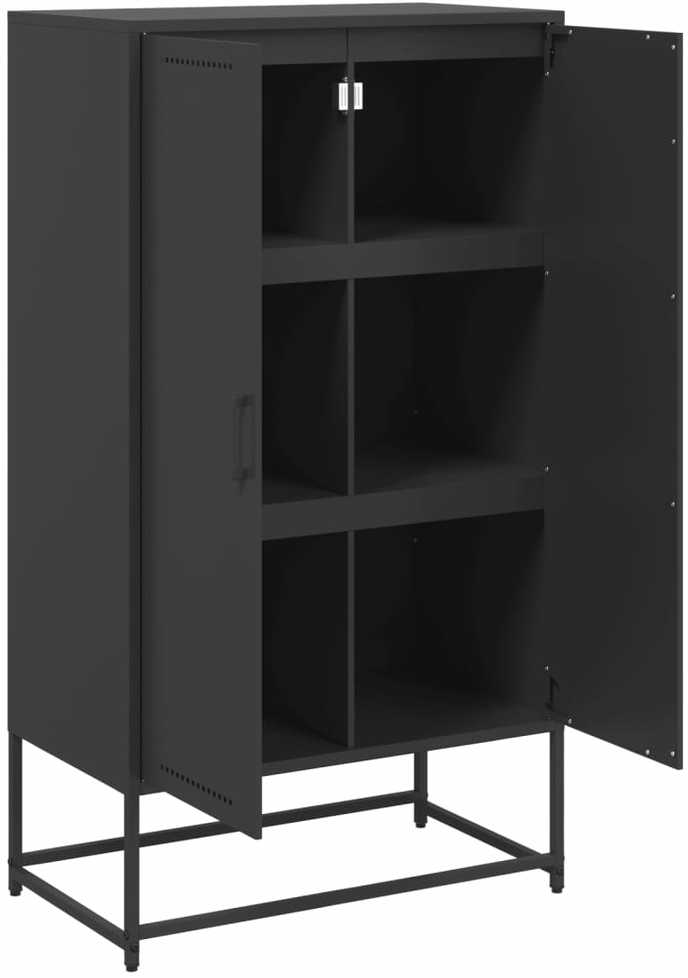 Komoda, juodos spalvos, 68,5x38,5x123,5cm, plienas