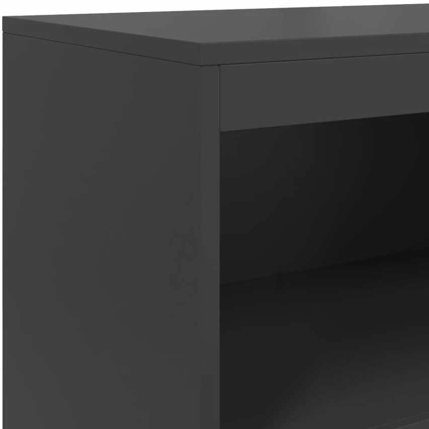 Komoda, juodos spalvos, 68,5x38,5x123,5cm, plienas