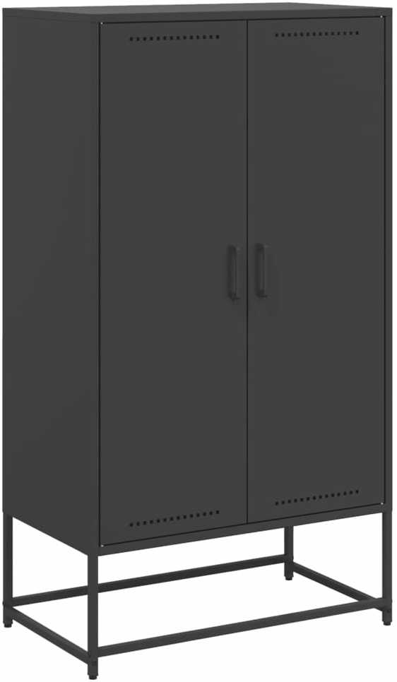 Komoda, juodos spalvos, 68,5x38,5x123,5cm, plienas