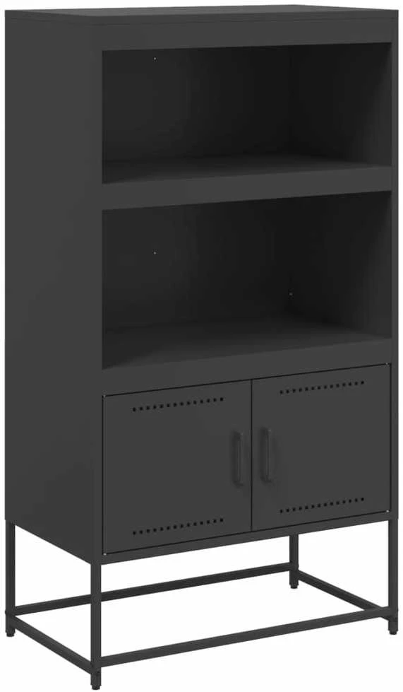 Komoda, juodos spalvos, 68,5x38,5x123,5cm, plienas