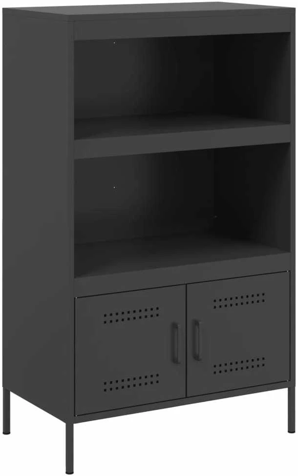 Komoda, juodos spalvos, 68x39x113cm, plienas