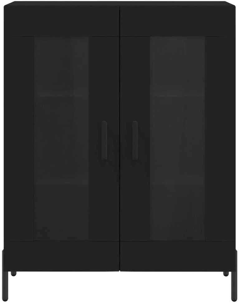 Komoda, juodos spalvos, 69,5x34x180cm, apdirbta mediena