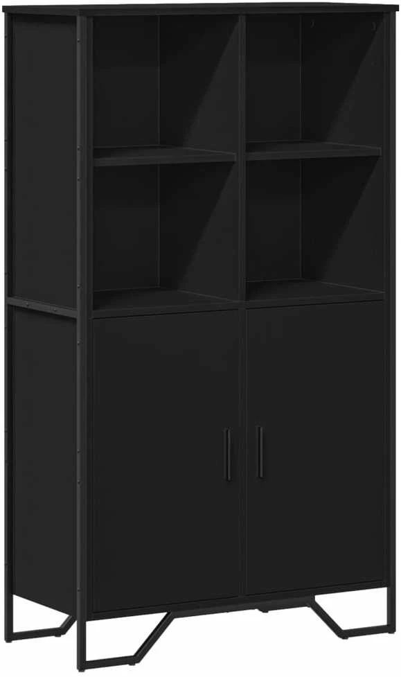 Komoda, juodos spalvos, 79,5x35,5x137,5cm, apdirbta mediena