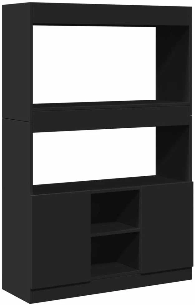 Komoda, juodos spalvos, 92x33x140cm, apdirbta mediena