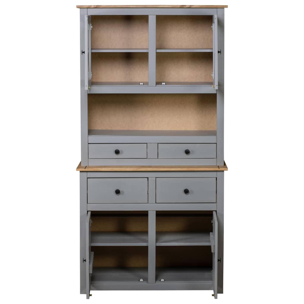 Komoda Panama, pilkos sp., 93x40.5x180 cm, pušies med. masyvas