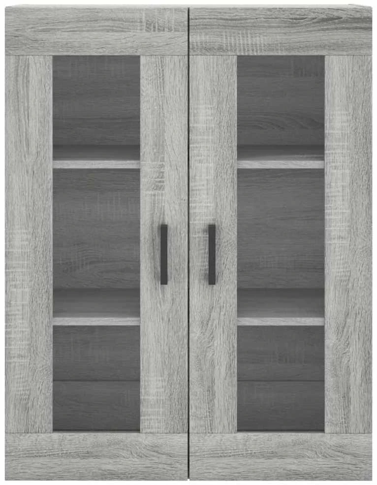 Komoda, pilkos ąžuolo spalvos, 69,5x34x180cm, apdirbta mediena