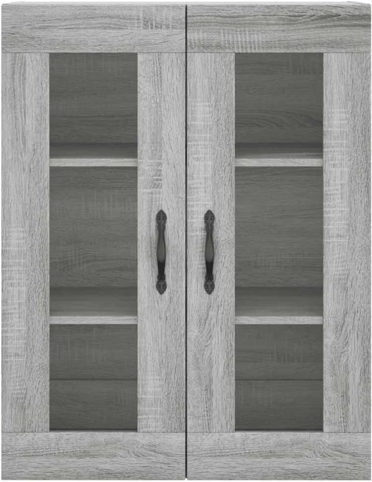 Komoda, pilkos ąžuolo spalvos, 69,5x34x180cm, apdirbta mediena