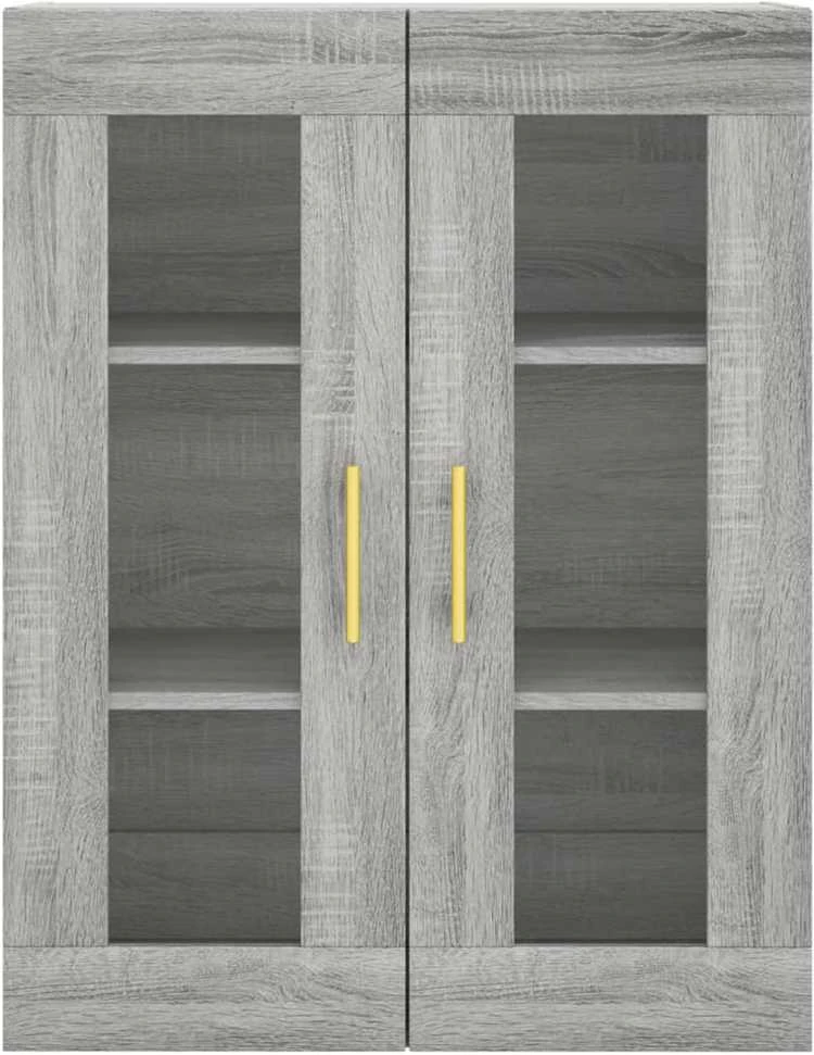 Komoda, pilkos ąžuolo spalvos, 69,5x34x180cm, apdirbta mediena