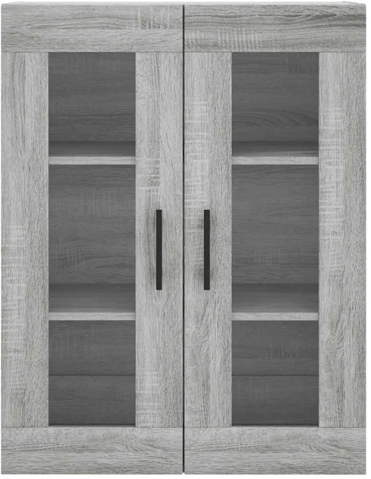Komoda, pilkos ąžuolo spalvos, 69,5x34x180cm, apdirbta mediena