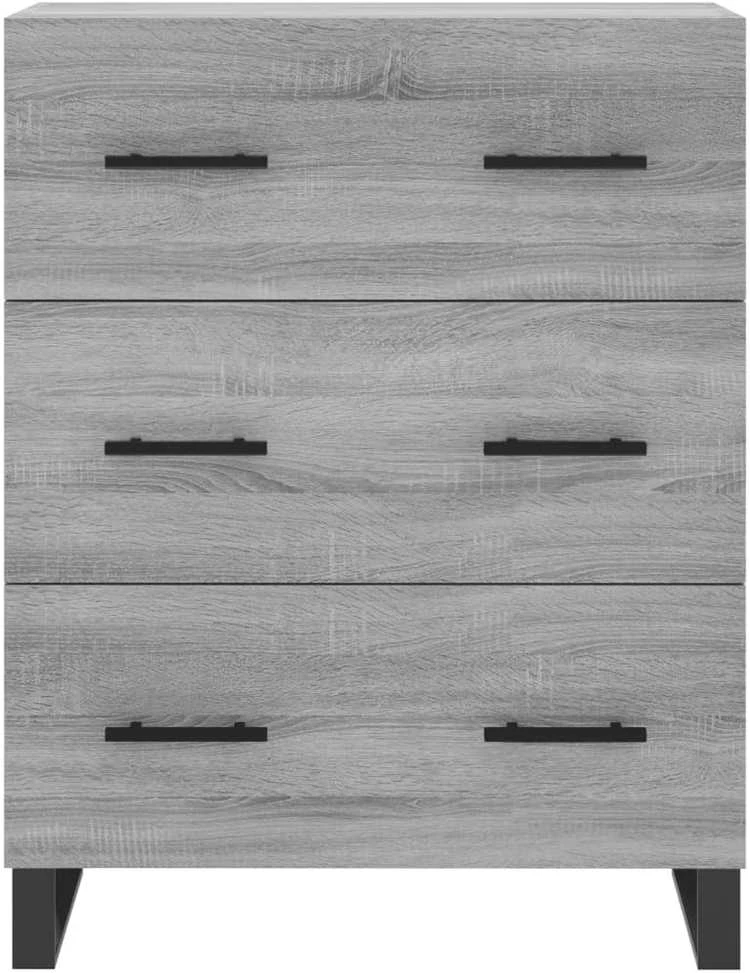 Komoda, pilkos ąžuolo spalvos, 69,5x34x180cm, apdirbta mediena