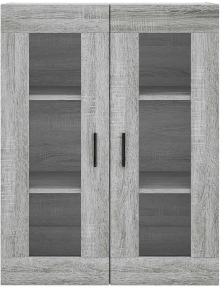 Komoda, pilkos ąžuolo spalvos, 69,5x34x180cm, apdirbta mediena