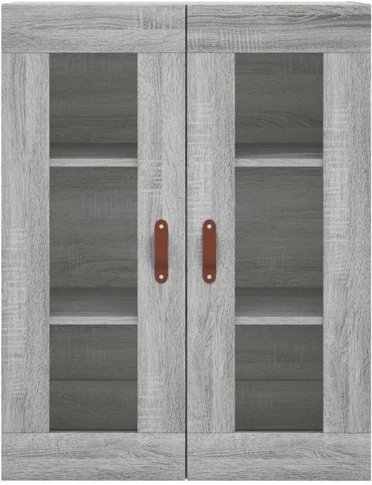 Komoda, pilkos ąžuolo spalvos, 69,5x34x180cm, apdirbta mediena
