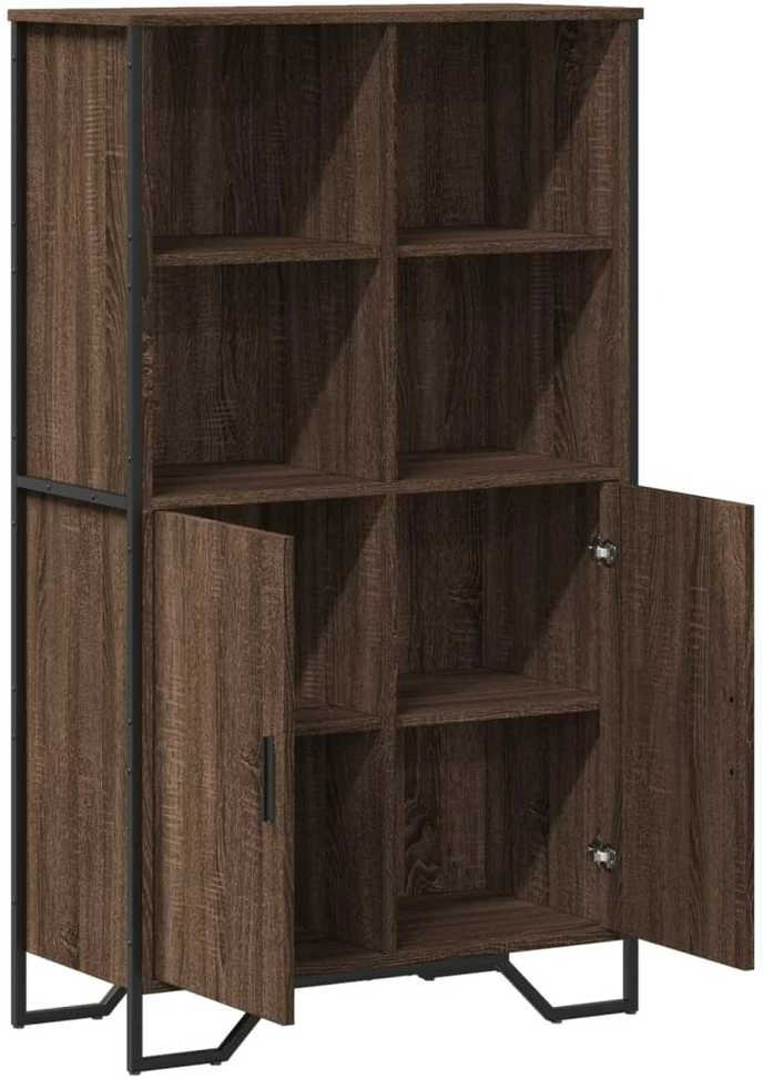 Komoda, sonoma pilkos, 79,5x35,5x137,5cm, apdirbta mediena
