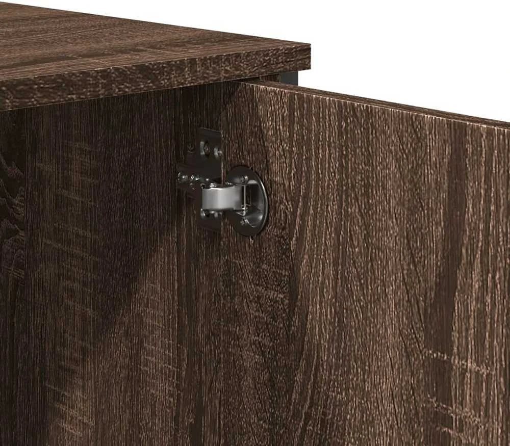 Komoda, sonoma pilkos, 79,5x35,5x137,5cm, apdirbta mediena