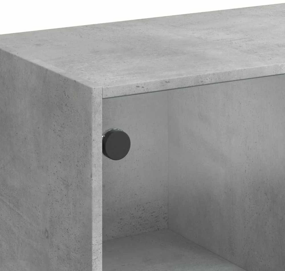 Komoda su durelėmis, betono, 68x37x142cm, apdirbta mediena