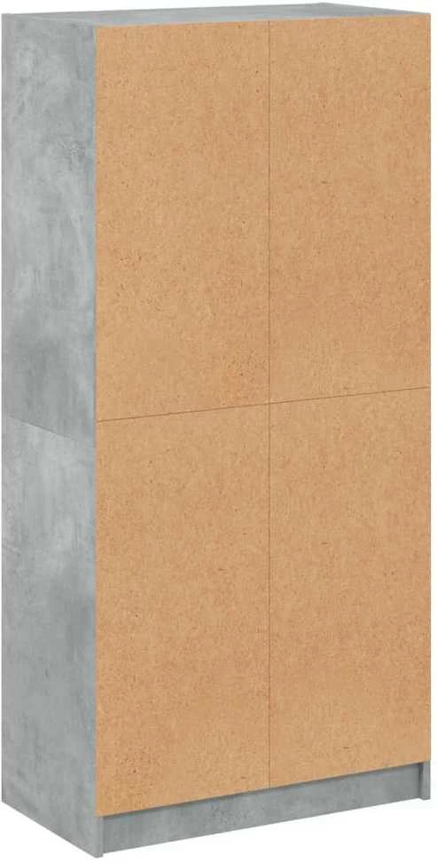 Komoda su durelėmis, betono, 68x37x142cm, apdirbta mediena