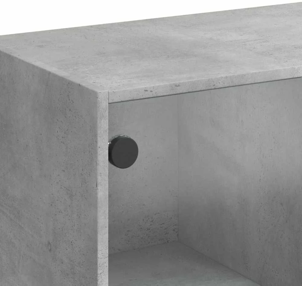 Komoda su durelėmis, betono, 68x37x142cm, apdirbta mediena