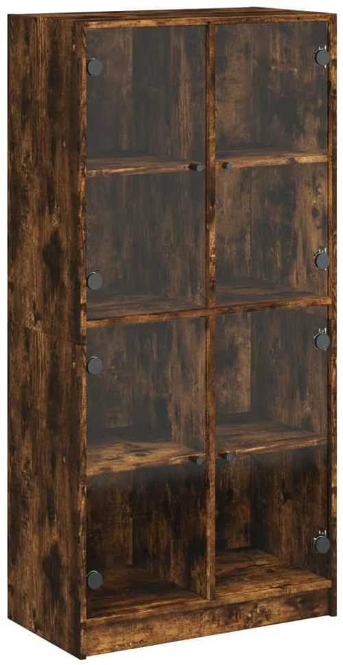Komoda su durelėmis, dūminio ąžuolo, 68x37x142cm, mediena