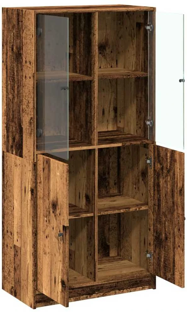 Komoda su durelėmis, medienos, 68x37x142cm, apdirbta mediena