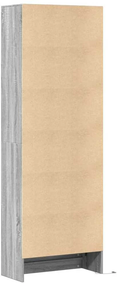 Komoda su LED, pilkos ąžuolo, 69x32,5x200cm, apdirbta mediena