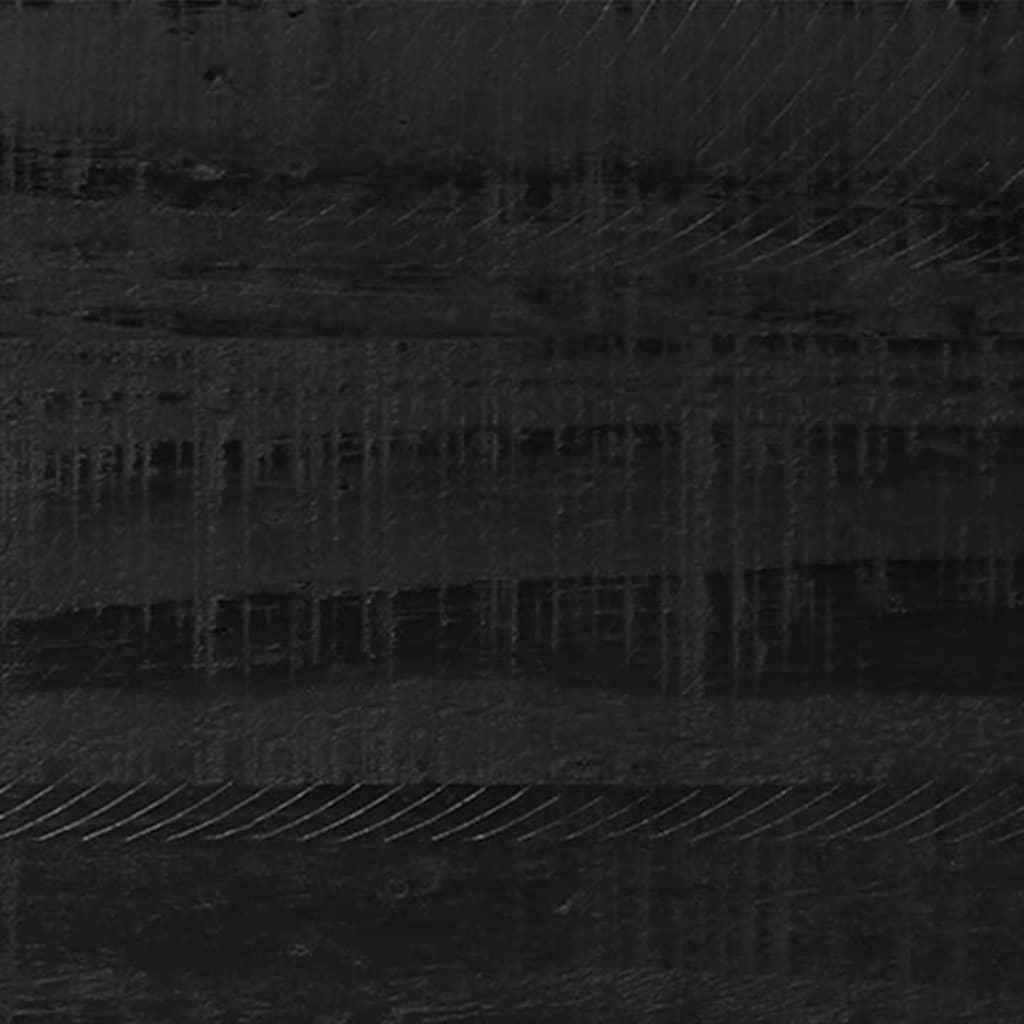 Komoda su stalčiais, juoda, 42x35x110cm, pušies masyvas