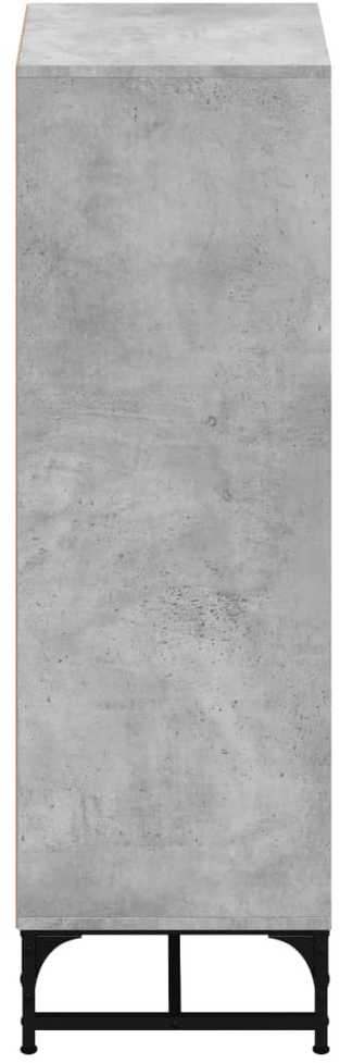 Komoda su stiklinėmis durelėmis, betono pilka, 35x37x120cm