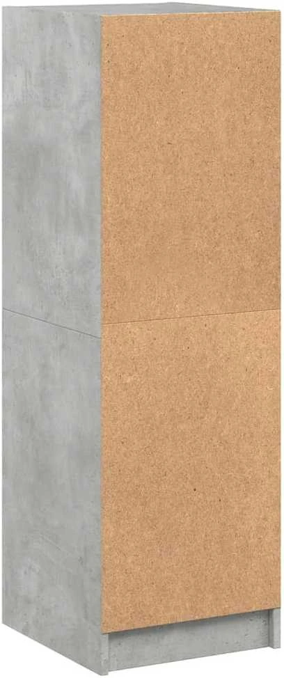 Komoda su stiklinėmis durelėmis, betono pilka, 35x37x109cm