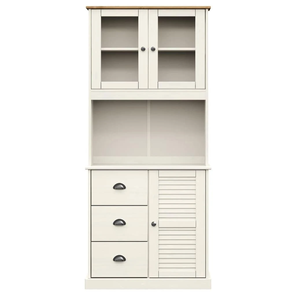 Komoda VIGO, balta, 78x40x175cm, pušies medienos masyvas