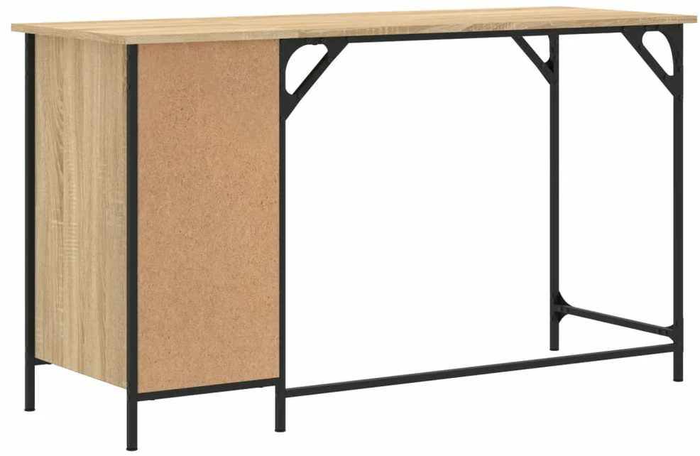 Kompiuterio stalas, ąžuolo, 131x48x75cm, apdirbta mediena