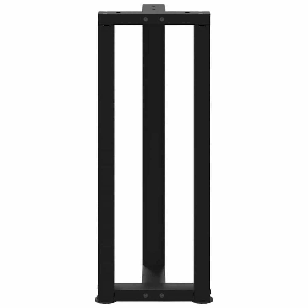 konsolės stalo kojos, 2 vnt., juoda, 38x25x(72-73)cm, plienas