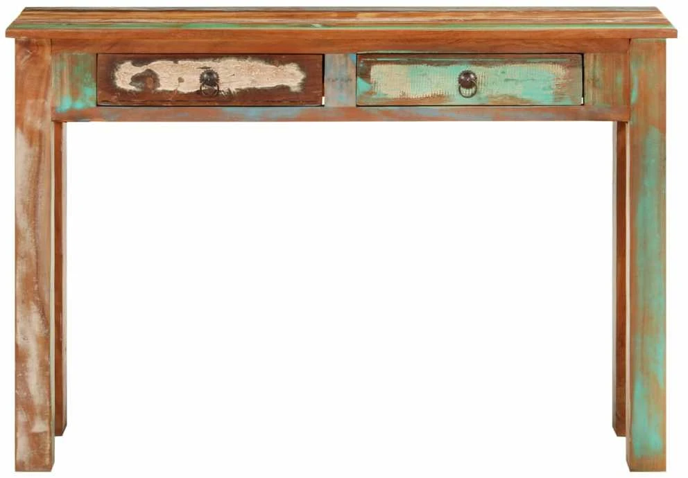 Konsolinis staliukas, 110x30x75cm, perdirbtos medienos masyvas