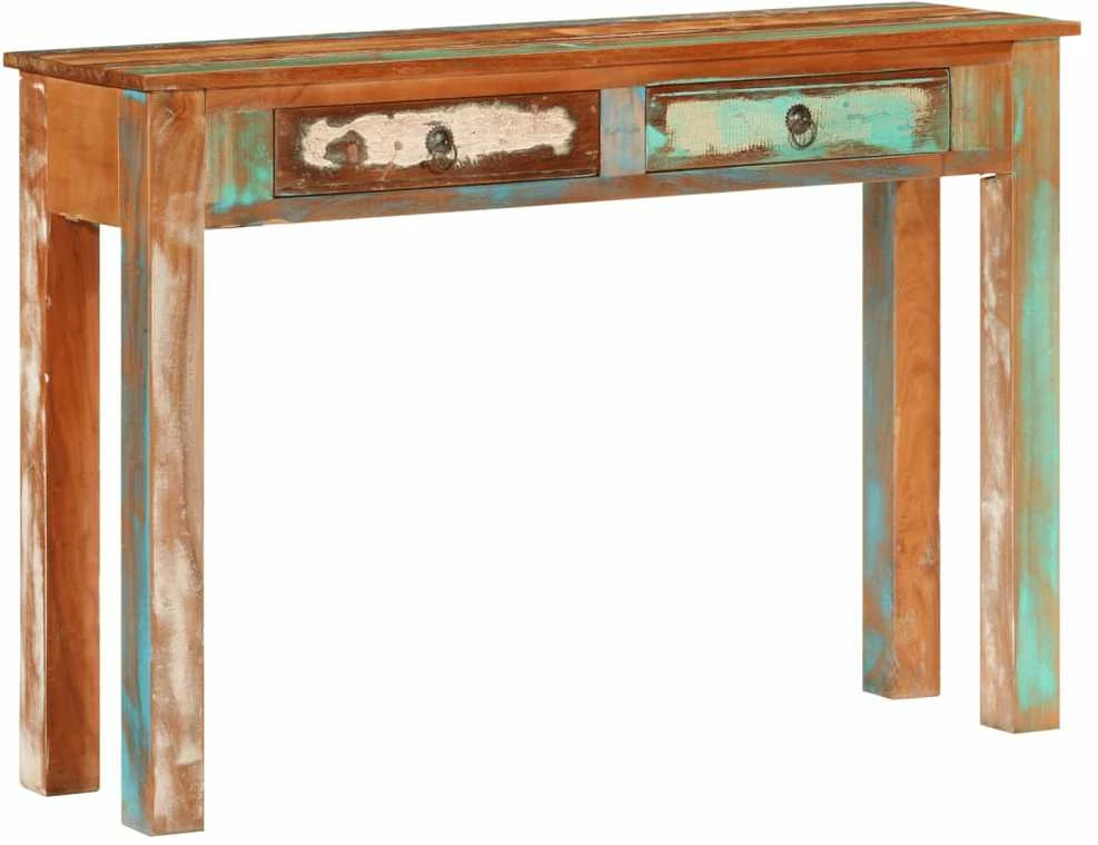 Konsolinis staliukas, 110x30x75cm, perdirbtos medienos masyvas