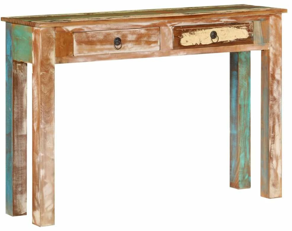 Konsolinis staliukas, 110x30x75cm, perdirbtos medienos masyvas