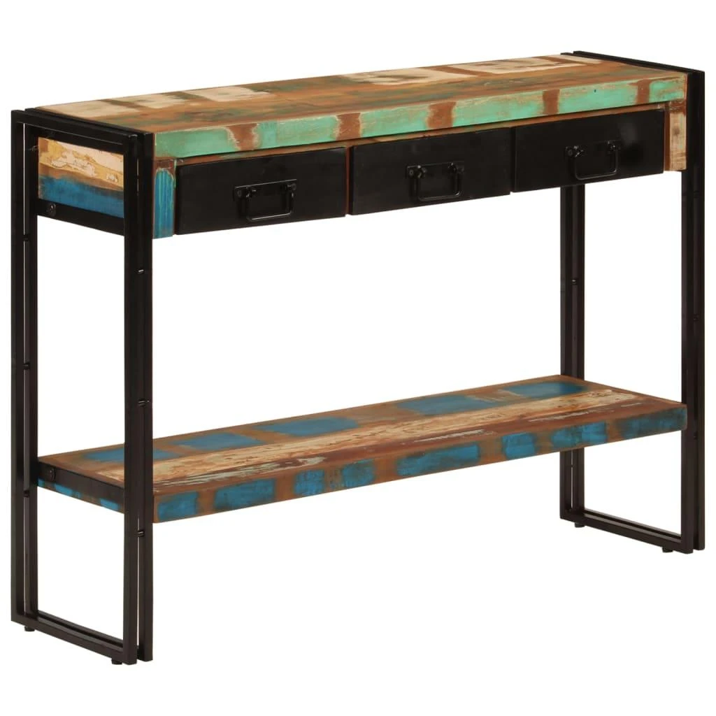 Konsolinis staliukas, 110x30x76cm, perdirbtos medienos masyvas