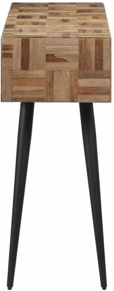 Konsolinis staliukas, 110x34x80cm, perdirbta tikmedžio mediena