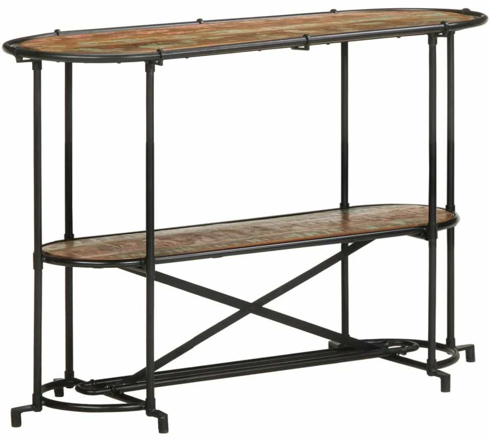 Konsolinis staliukas, 110x42x76cm, perdirbtos medienos masyvas