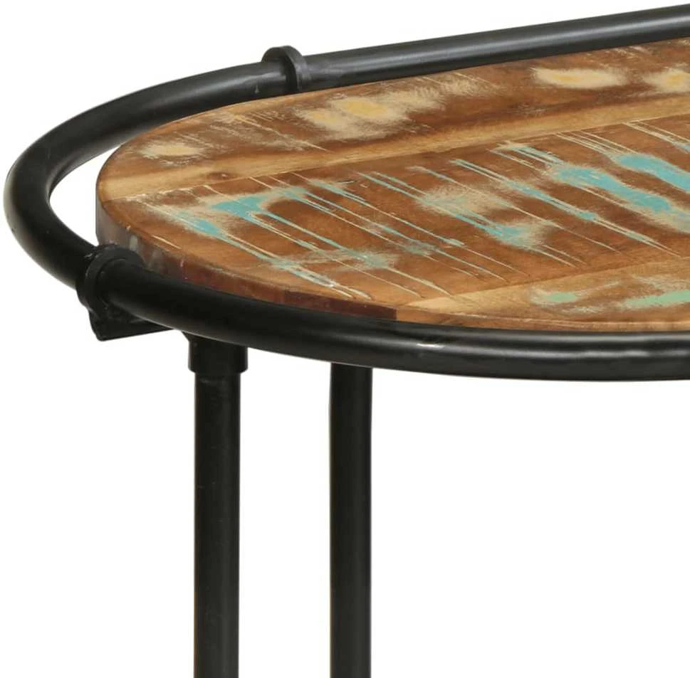 Konsolinis staliukas, 110x42x76cm, perdirbtos medienos masyvas
