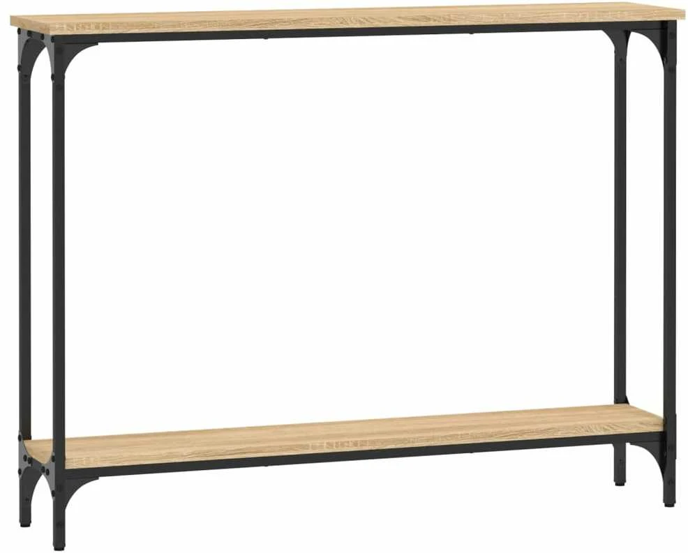 Konsolinis staliukas, ąžuolo, 100x22,5x75cm, apdirbta mediena