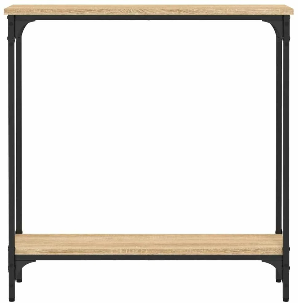 Konsolinis staliukas, ąžuolo, 75x22,5x75cm, apdirbta mediena