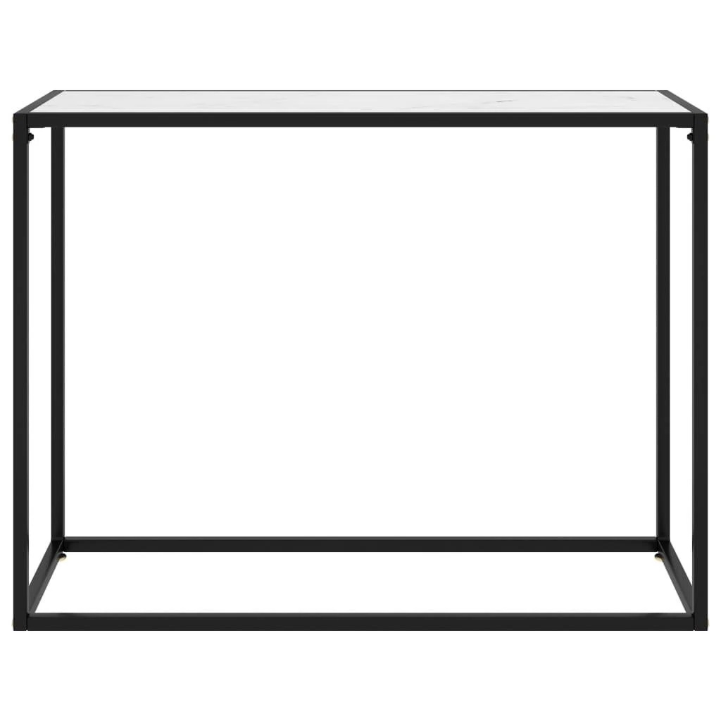 Konsolinis staliukas, baltas, 100x35x75cm, grūdintas stiklas