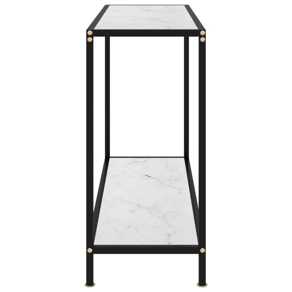 Konsolinis staliukas, baltas, 100x35x75cm, grūdintas stiklas