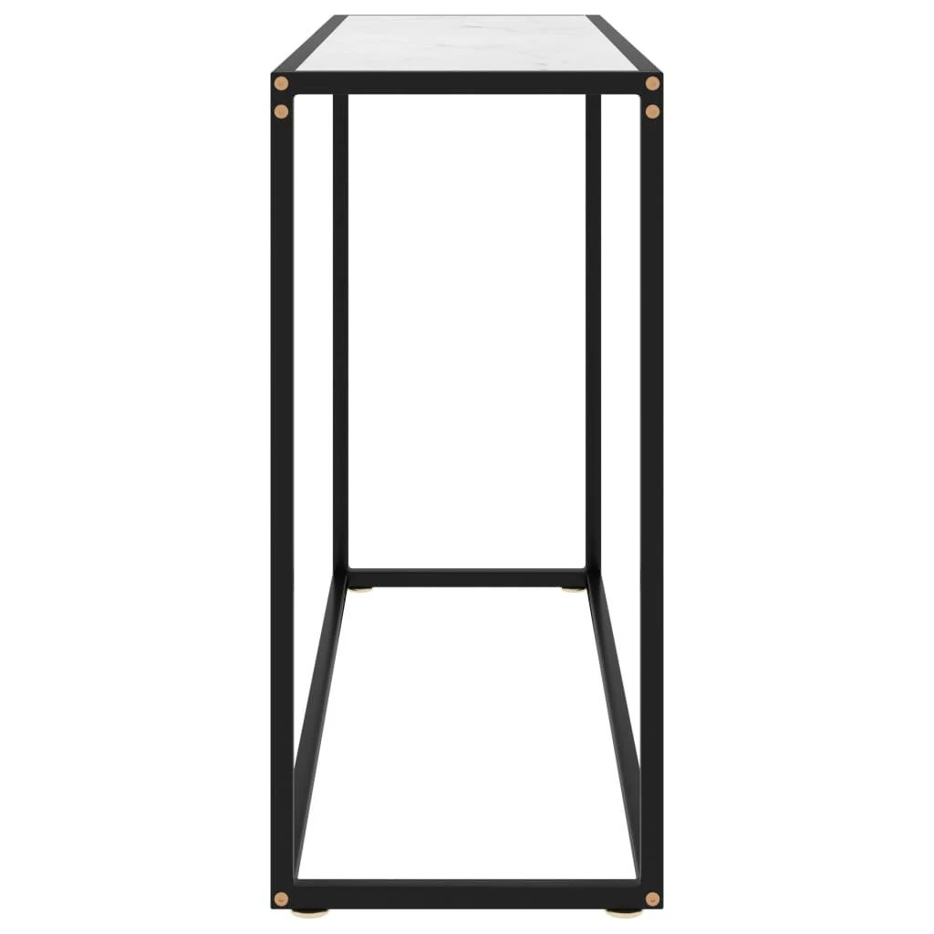Konsolinis staliukas, baltas, 100x35x75cm, grūdintas stiklas