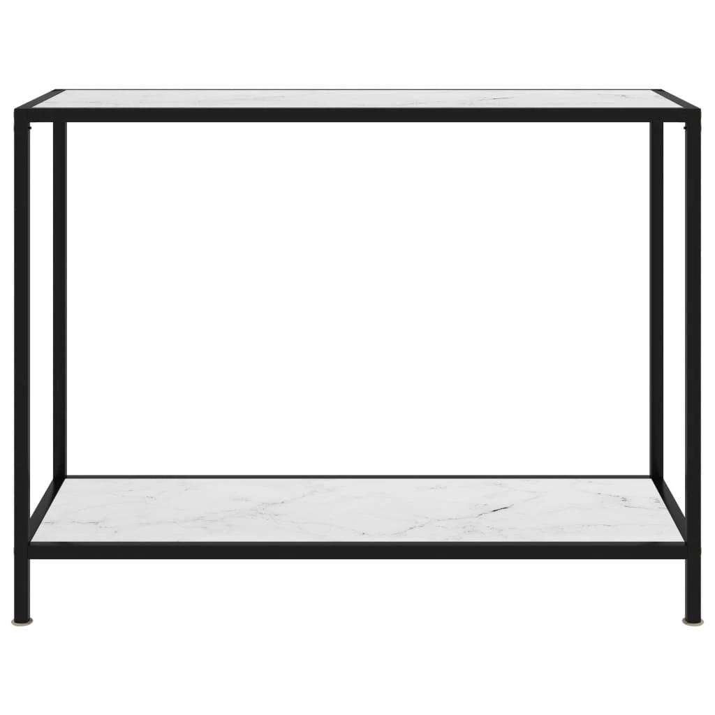 Konsolinis staliukas, baltas, 100x35x75cm, grūdintas stiklas